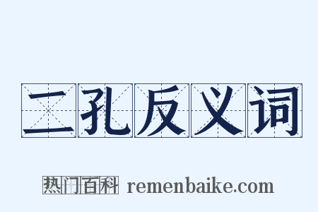 二孔反义词是什么意思的图片